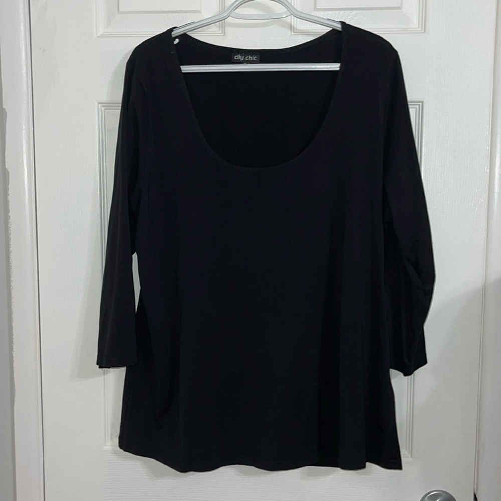 City Chic Shirt Black M